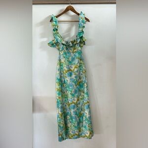 NWT Zimmermann High Tide Frill Midi Dress (US8)